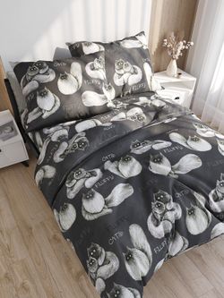 Пододеяльник Сказка "Fluffy" 1,5-сп 145х215 см, поплин