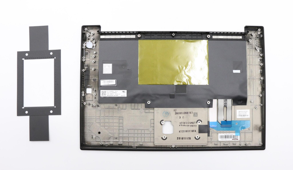 Верхняя панель с клавиатурой (топкейс) для ноутбука Lenovo ThinkPad X1 Extreme 1st Gen / P1 Gen 1 FingerPrint, черная, с подсветкой, раскладка - английская (01YU756)