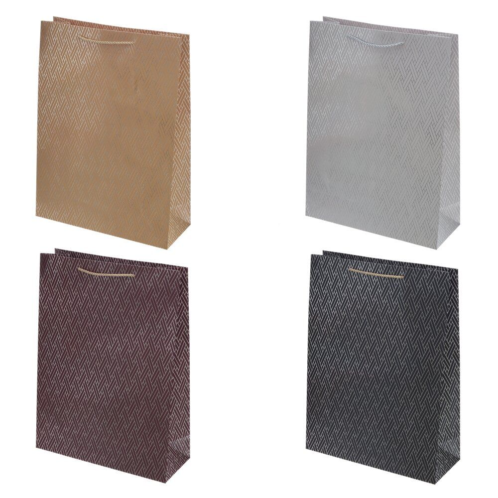 GAEM Пакет подарочный (бумага 210г/м2, блок микс 12шт), L31 W12 H42 см, 4в.