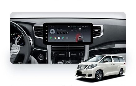 Магнитола для Toyota Alphard H20, Vellfire 2008-2014 (полочка над климатом) - Teyes LUX ONE 360 монитор 12.3", Android 10, CarPlay, 4G SIM-слот, 6/128, 4 камеры в комплекте