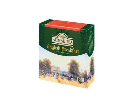 Чай черный в пакетиках Ahmad Tea English Breakfast, 100 пак/уп (Ахмад)