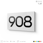 Номер на дверь 908, табличка на дверь для офиса, квартиры, кабинета, аудитории, склада, белая 120х70 мм, Айдентика Технолоджи