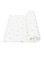 Пеленка Сердечки lavender ( с дефектом)