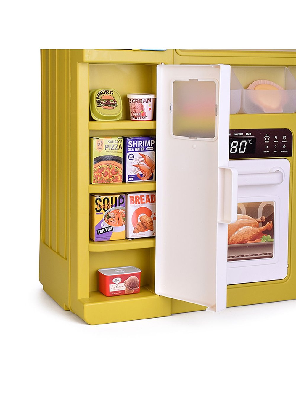 Игровой набор кухня Весёлый поварёнок с паром, 108 предметов (889-369)