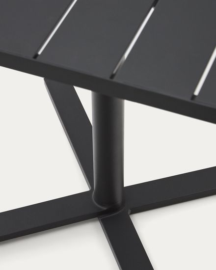 Складной уличный стол Torreta из алюминия с черной отделкой 70 x 70 см