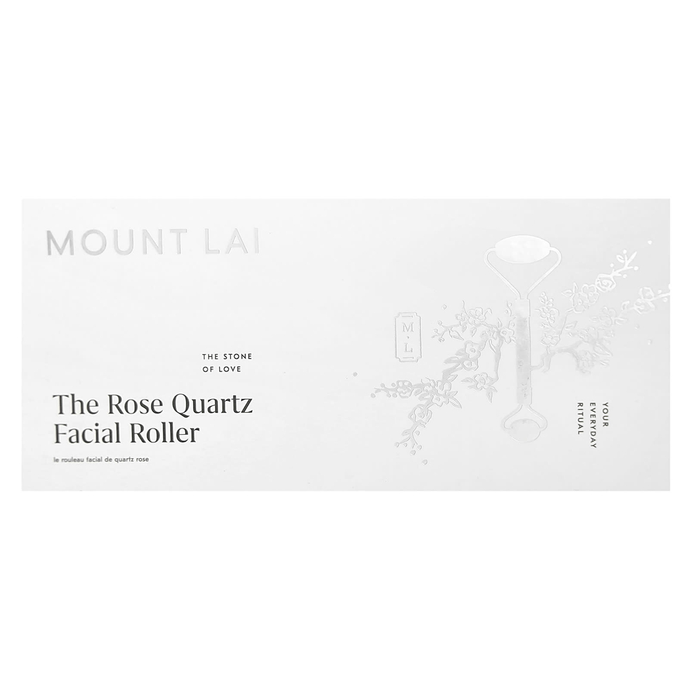 Mount Lai, массажный ролик для лица из розового кварца, 1 шт.