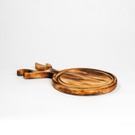 Доска разделочная из древесины сибирского кедра с выборкой. RD88