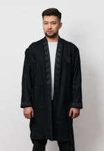 Шапан льняной длинный OYU TOLQYN BLACK