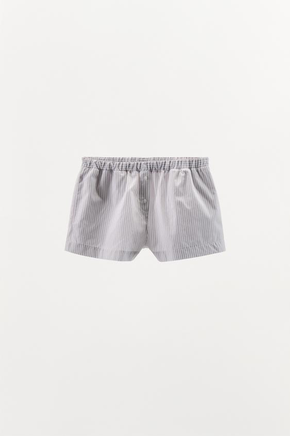 ZARA ПИЖАМНЫЕ ШОРТЫ В ПОЛОСКУ, БЕЛЫЙ/БИРЮЗОВЫЙ