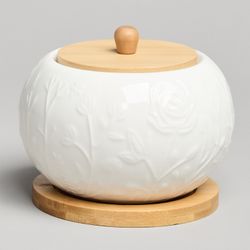 САХАРНИЦА LEFARD "MEADOW" С ДЕР. КРЫШКОЙ НА ДЕР. ПОДСТАВКЕ 12*9,5 СМ 450 МЛ