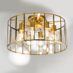 798281 Люстра GENNI 8х40W E27 ЛАТУНЬ/ПРОЗРАЧНЫЙ