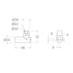 Держатель лейки настенный латунь 372602CUC медь