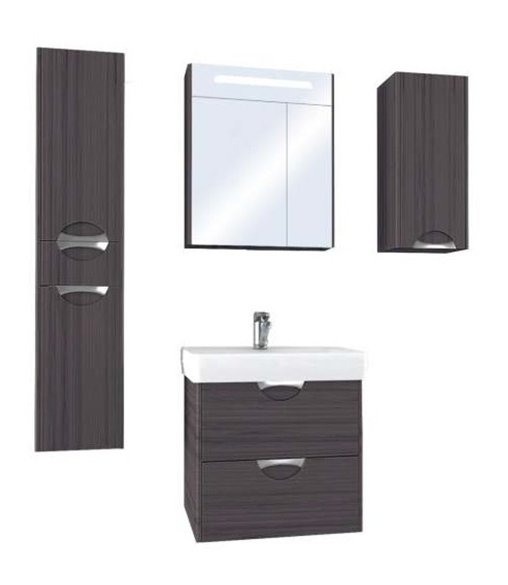 Пенал подвесной Акватон СИЛЬВА правая, Дуб Макиато (аналог венге)