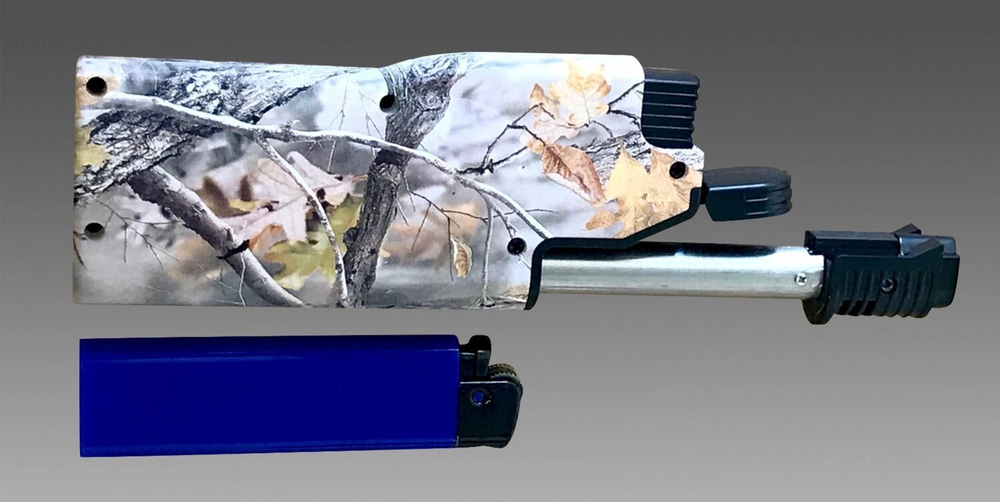 Универсальная походная зажигалка в камуфляже RealTree Advantage Timber. Газ