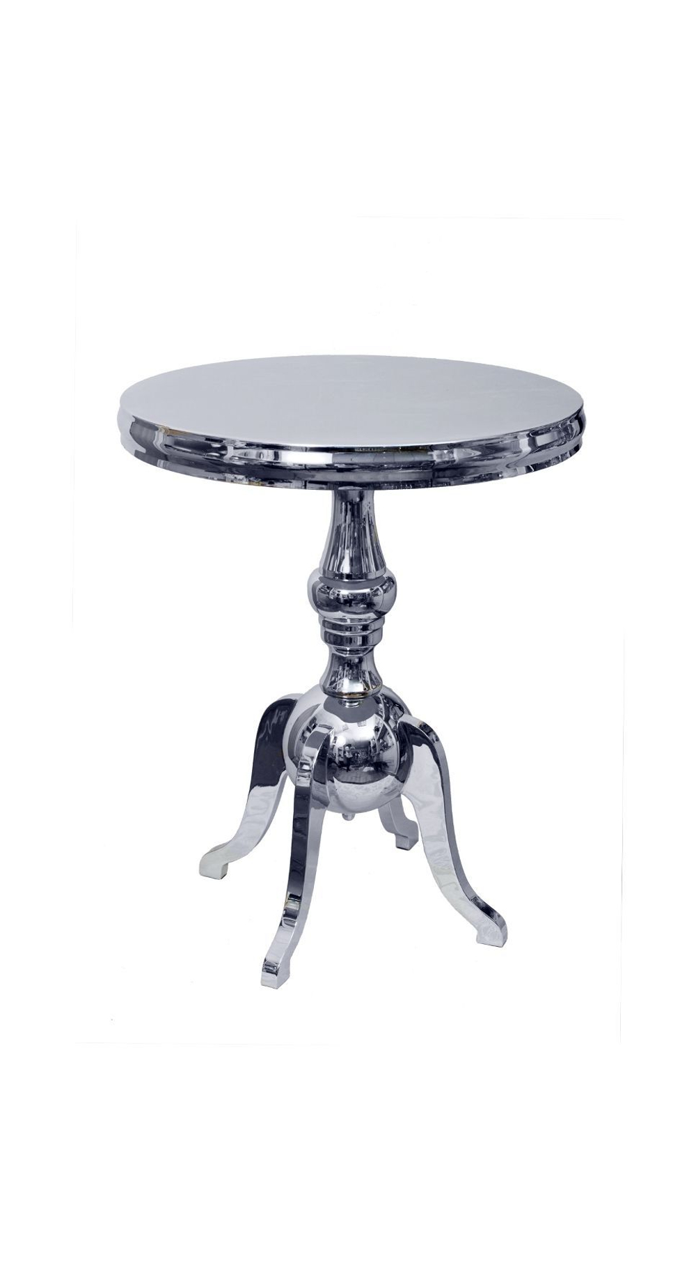 Стол серебряный Garda Decor 2K10137 вид спереди