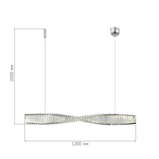 SL6205.123.01 Светильник подвесной ST-Luce Хром/Прозрачный LED 1*25W 4000K ELICA