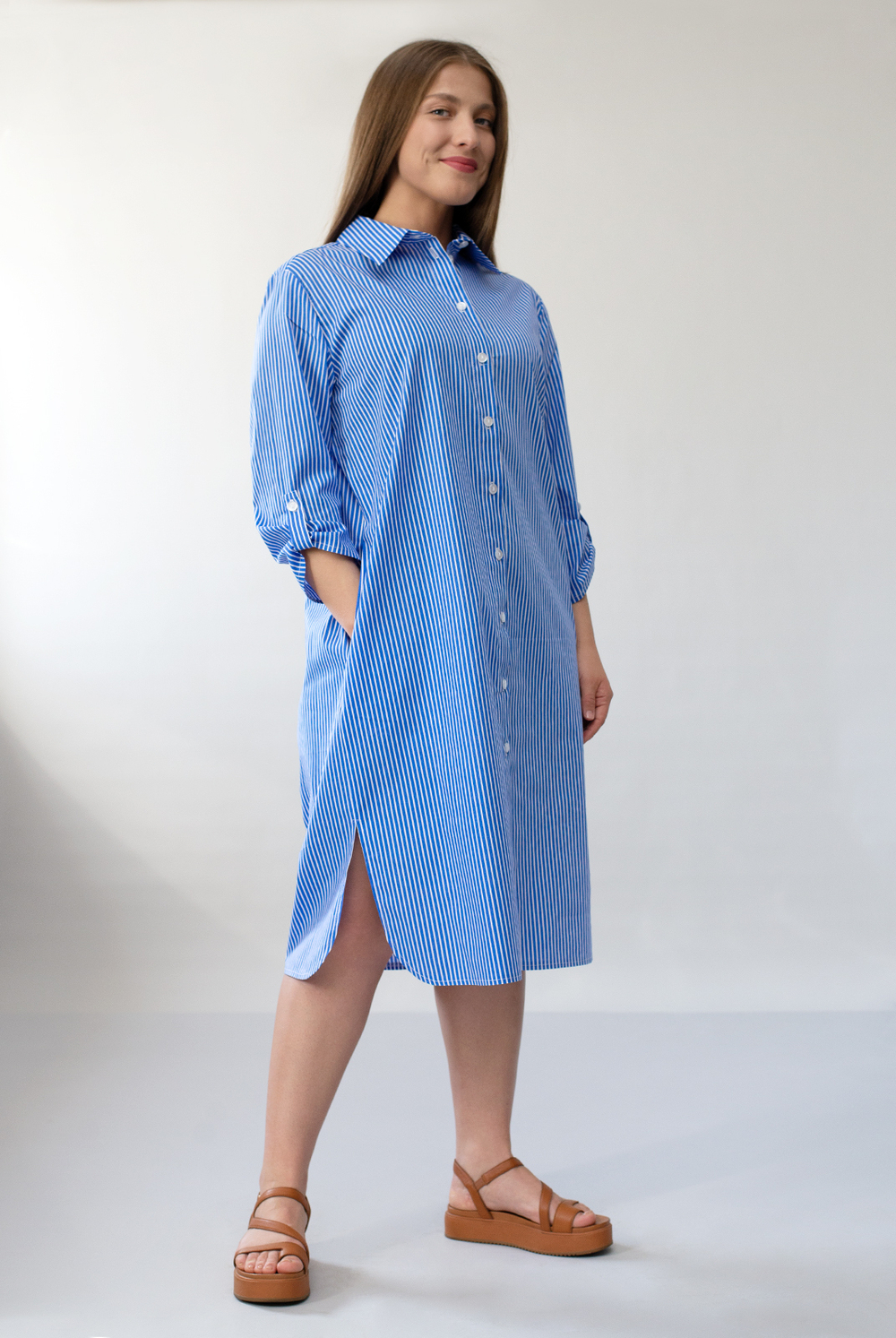 Платье-рубашка 3984зп, полоска #83Пв243984зп