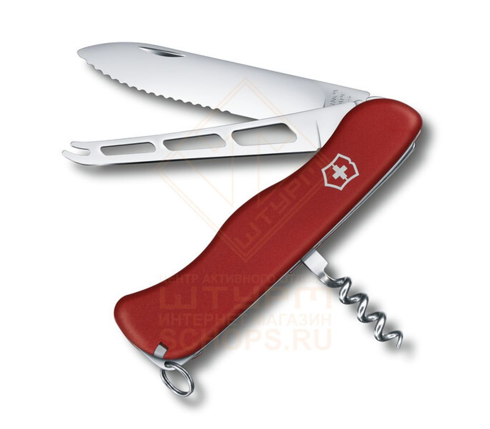 Нож многофункциональный Victorinox Cheese Knife 111 мм, Red