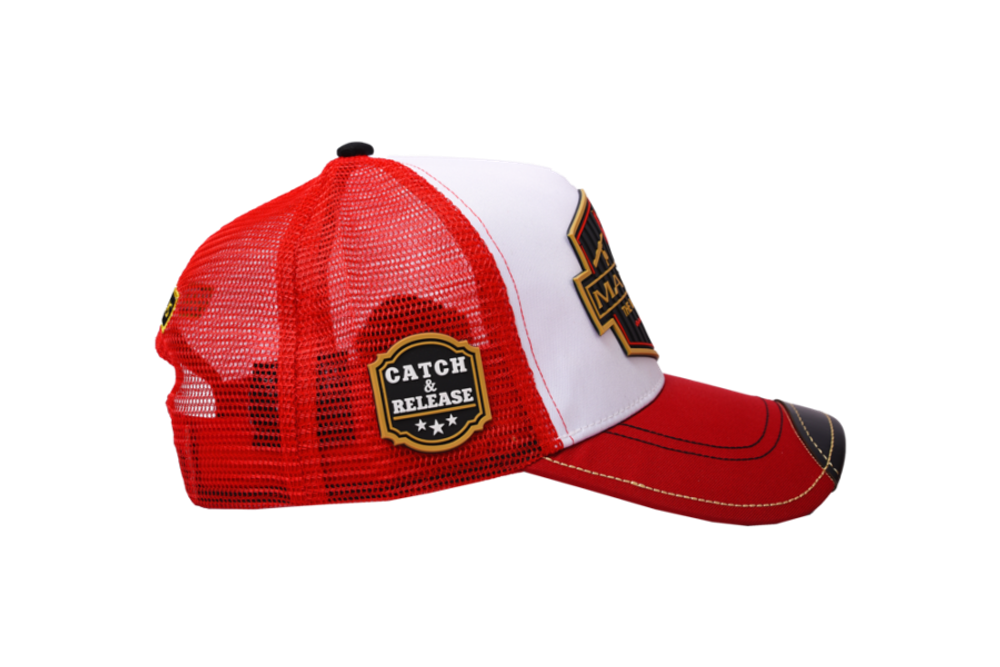 Кепка Maximus Mesh с сеткой,белый/красный (MCM)