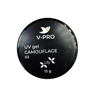 03 UV gel Camouflage V-PRO 15g Lily Молочный