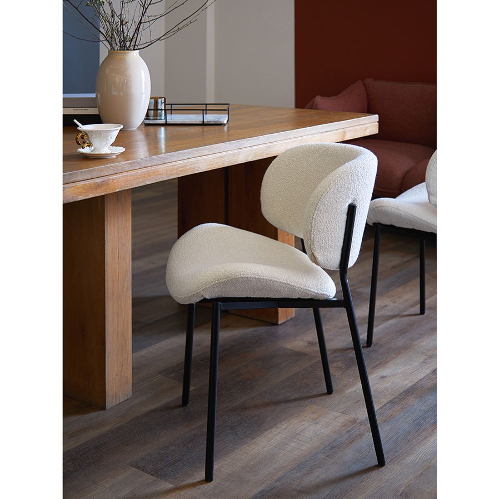 Стул Embrace, букле, молочный