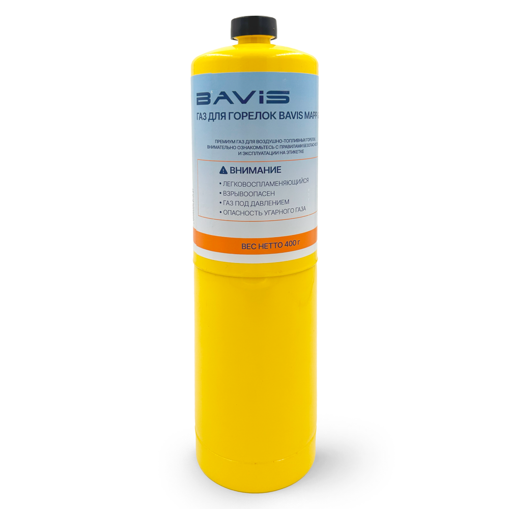 Газовый баллон BAVIS MAPP GAS, баллон 400гр (1"-20UNF)