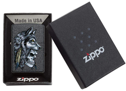 Зажигалка Wolf Skull Feather Design ZIPPO 29863