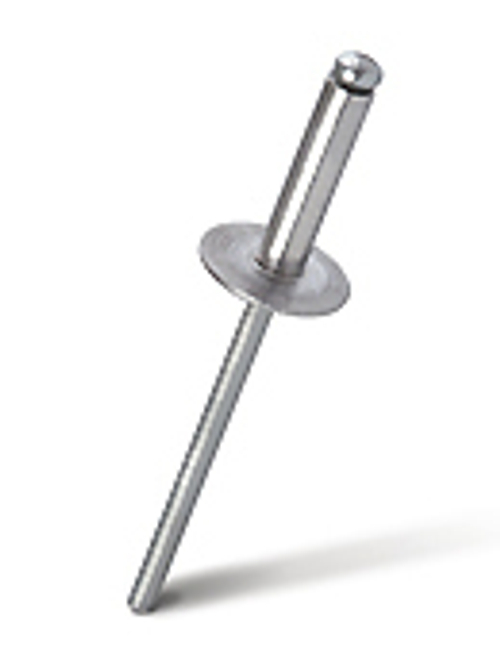 Заклепка вытяжная открытая MESSER алюминий/сталь AlMg 2,5% St. 4,0Х16Х12 мм Увеличенный бортик.(упаковка 50 шт.)