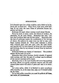 The ladies' book of etiquette and manual of politeness. A complete hand book for the use of the lady in polite society | Florence Hartley