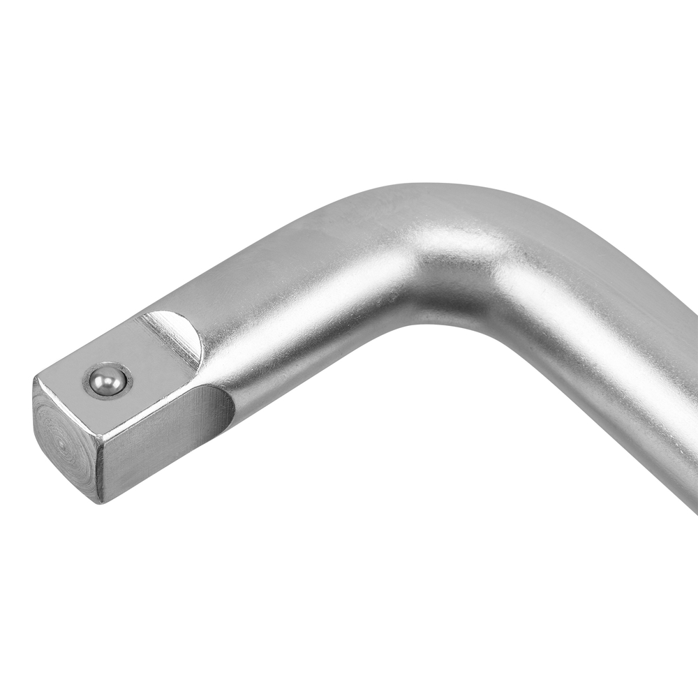 Вороток Г-образный, 300*100 мм, квадрат 3/4", CrV, матовый хром Denzel