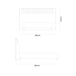 Основание с ящиком 150x200 ENZA HOME BASEL EH59543