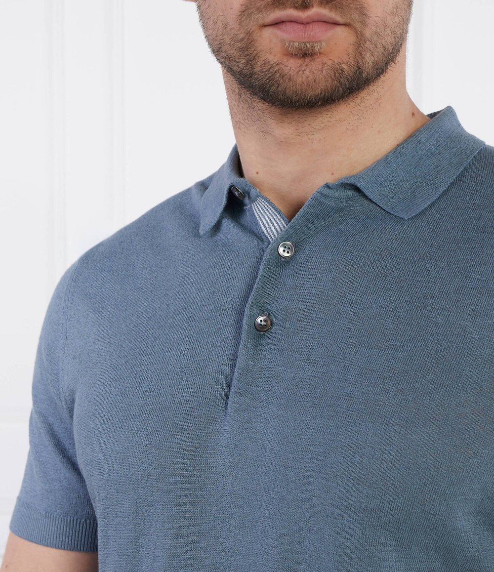 Льняное поло 13 Lindo-PB Windsor - голубой(30040668)