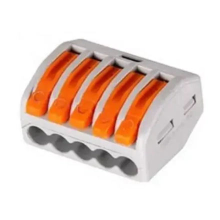 222-415 WAGO Клеммник 5х(0,08-2,5) для медных многожильных проводов