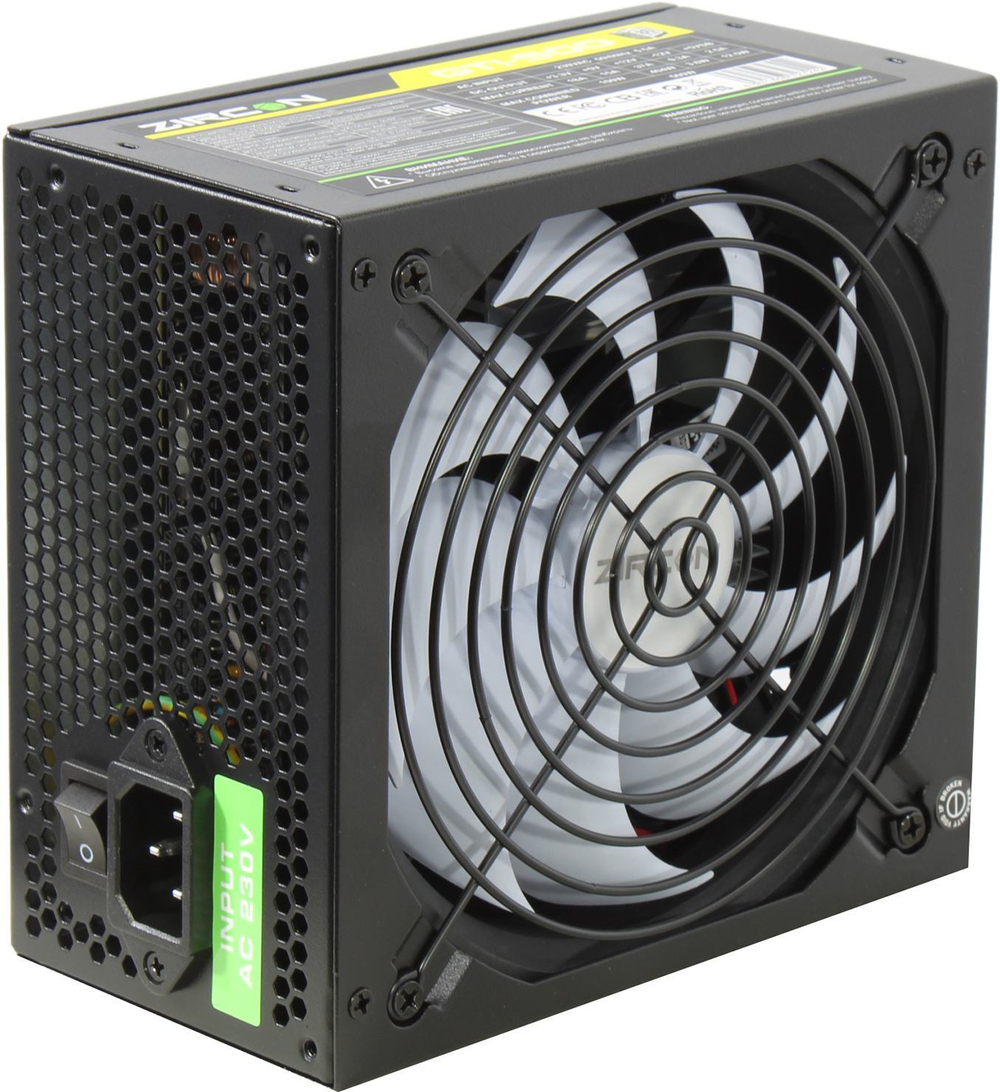 Блок питания ZIRCON &lt;GTI-500&gt;  500W  ATX (24+2х4+2x6/8пин)