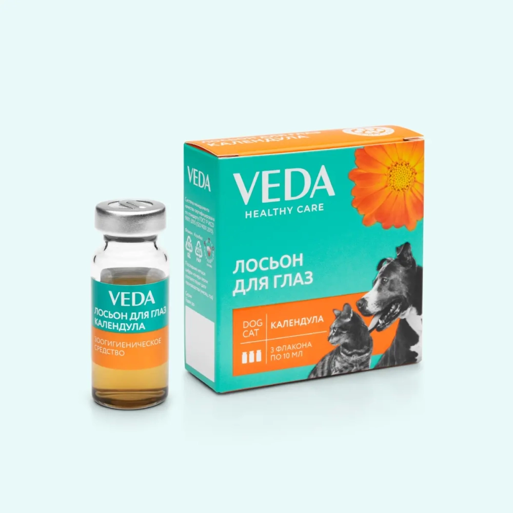 VEDA Лосьон для глаз "Календула", для кошек и собак, 30 мл