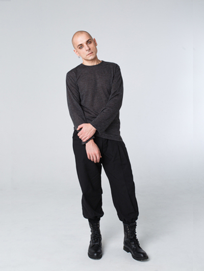 Лонгслив унисекс "Серость". Серый меланж