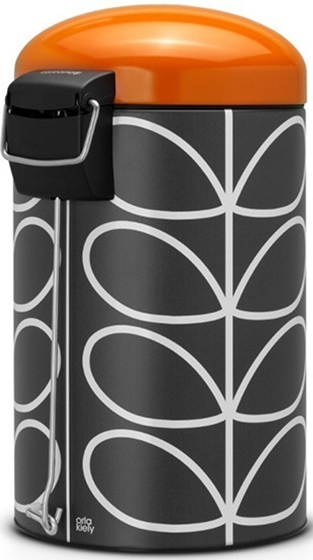 Ведро Brabantia Orla Kiely 12л темный графит сзади