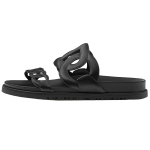 Hermes set wear fashion sandals women's black, H222302Z 02