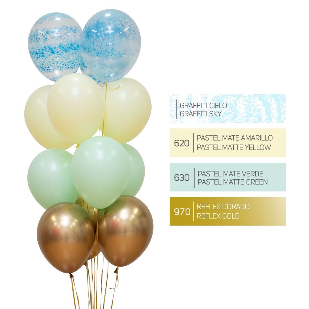 Шар (12"/30 см) Мятный, Пастель Матовый (Макаронс) / Green 20 шт.