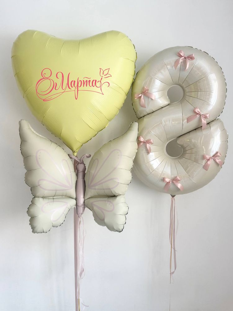 Воздушные гелиевые шарики с доставкой по Хабаровску бабочка №4870