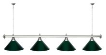 Лампа STARTBILLIARDS 4 пл. (плафоны синие,штанга синяя,фурнитура золото)