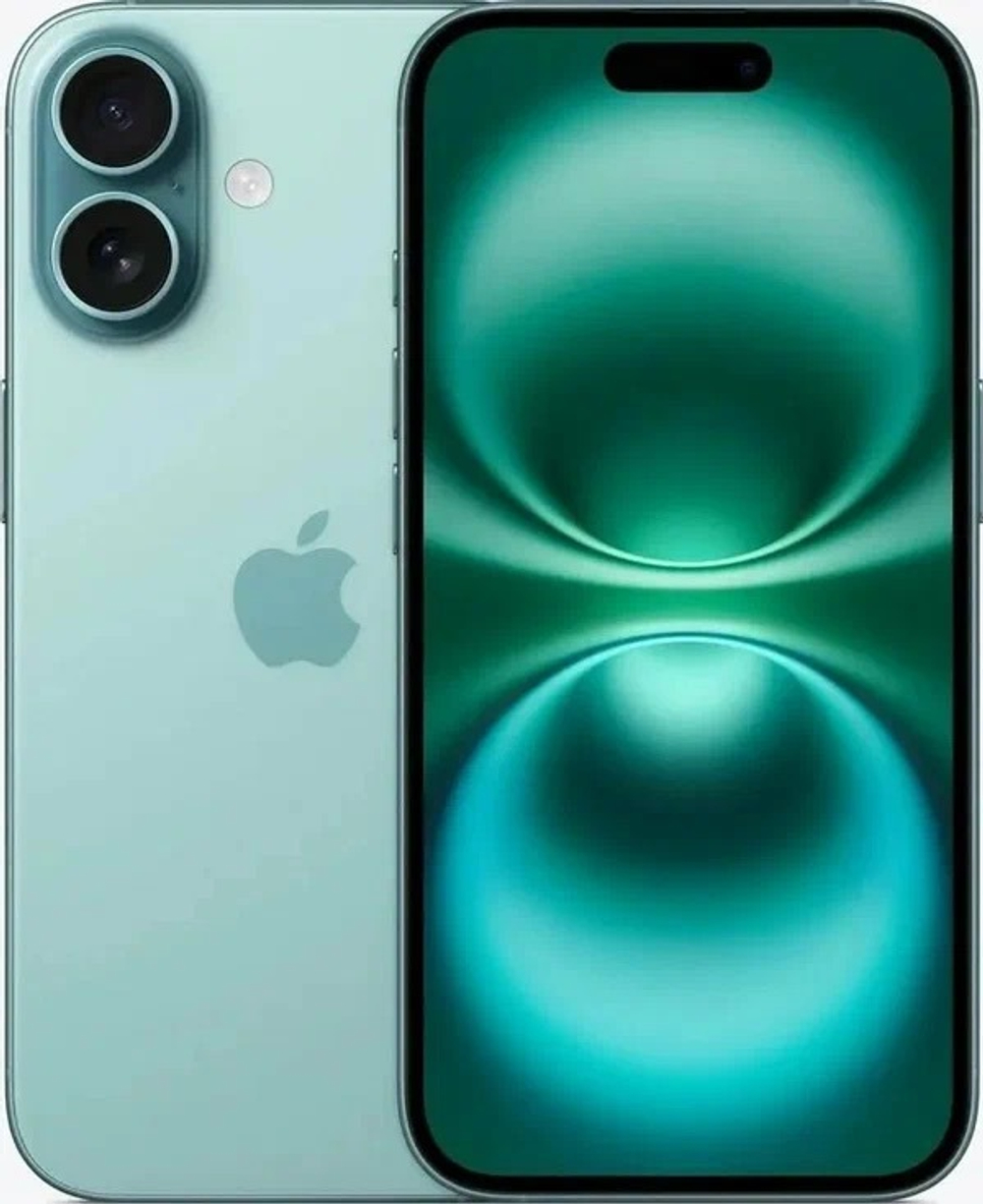 Смартфон Apple iPhone 16 128 GB, nano SIM+eSIM, зеленый