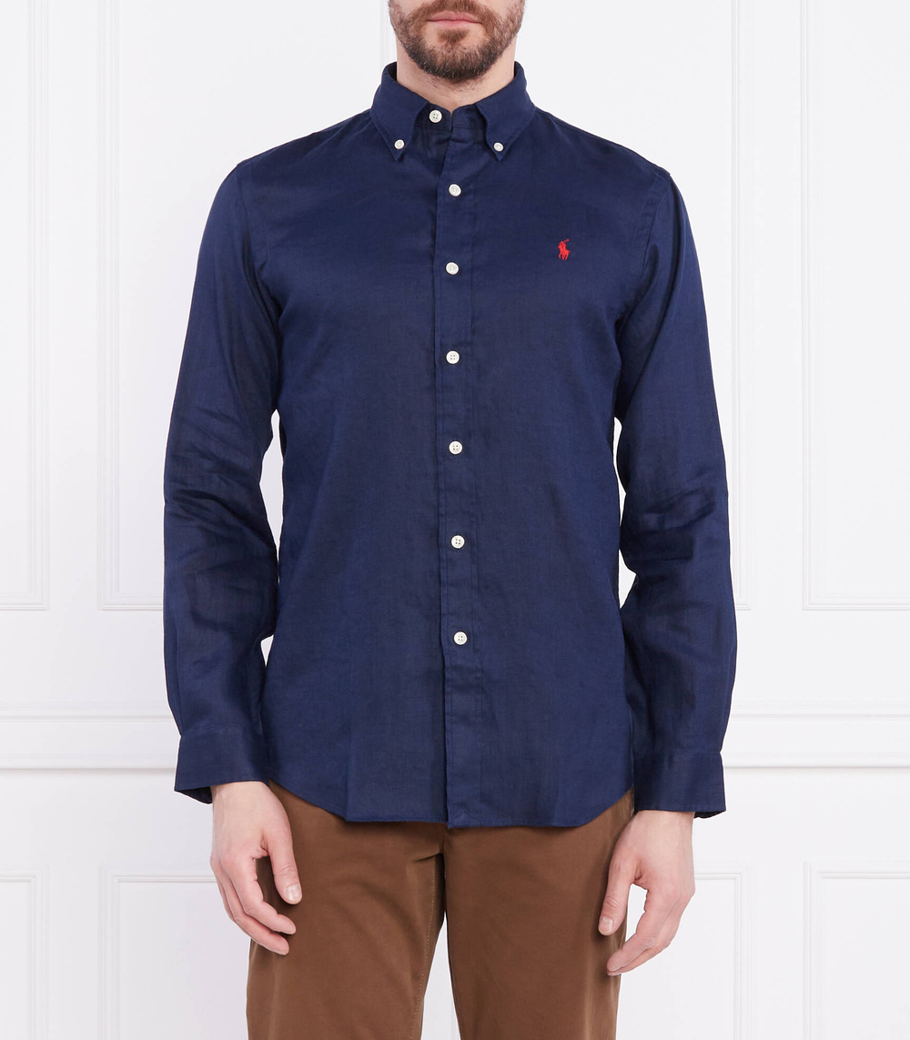 льняная рубашка POLO RALPH LAUREN - темно-синий(710794141)