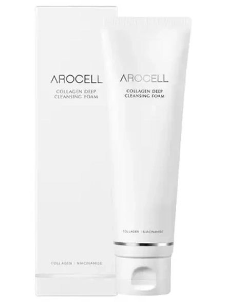 Коллагеновая пенка для глубокого очищения кожи AROCELL Collagen Deep Cleansing Foam 120мл