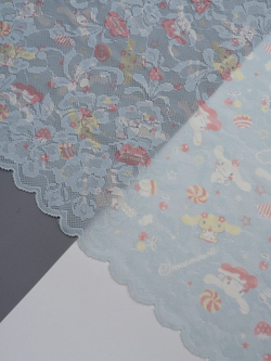 Эластичное кружево бледно-голубое Детский мир ширина 22 см