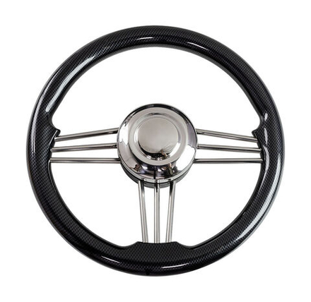 Рулевое колесо Osculati, диаметр 350 мм, цвет черный (имитация карбона)