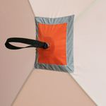 Палатка зимняя куб СЛЕДОПЫТ 2,1 х2,1 м, Oxford 210D PU 1000, S по полу 4,4 кв.м, цв. оранжевый/белый