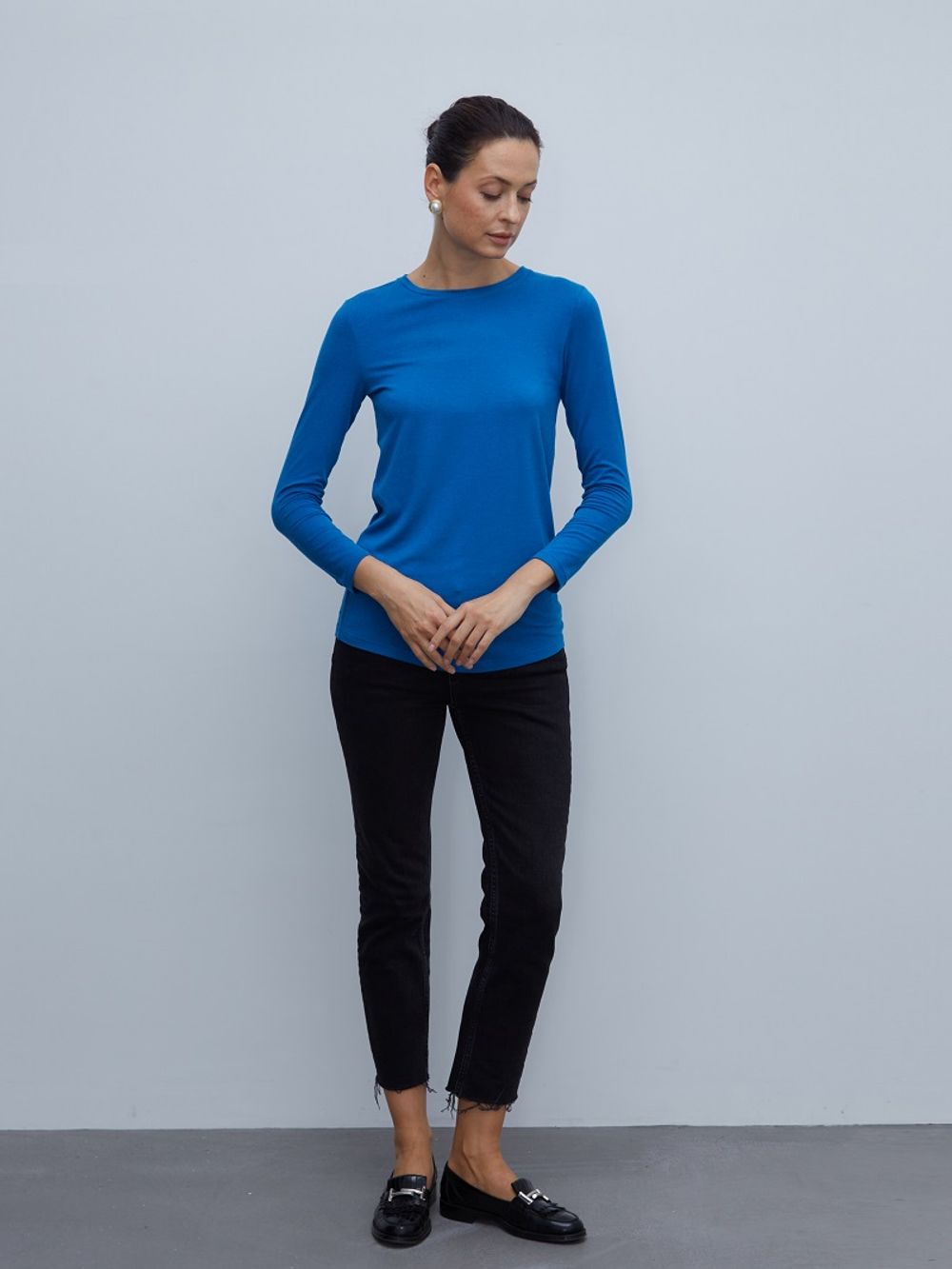 Лонгслив Ангора лазурный