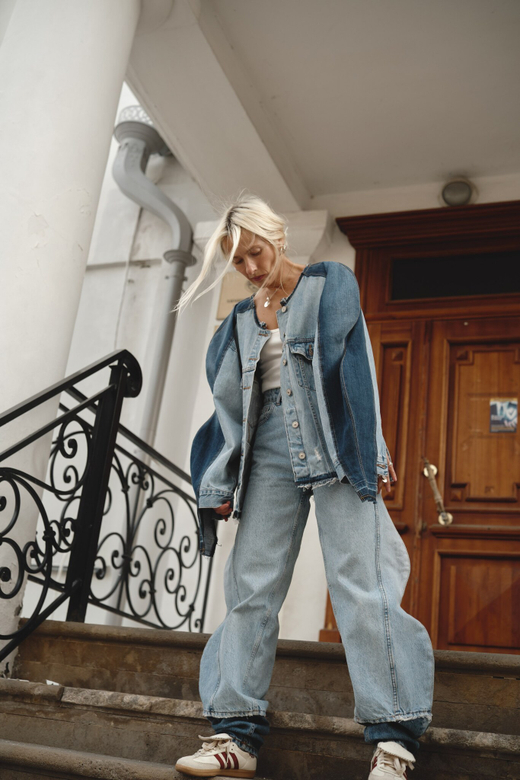 Upcycling джинсы с воланами