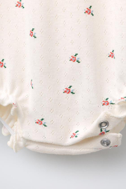 ZARA БОДИ С ЦВЕТОЧНЫМ ПРИНТОМ, СВЕТЛЫЙ ЭКРЮ